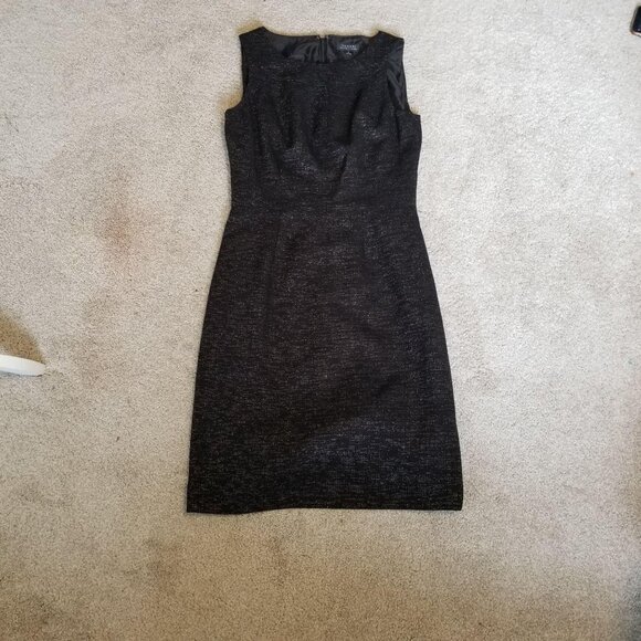 Tahari Arthur S. Levine Black Sleeveless Sheath Dress Size 4 Polyester Blend Wom - Picture 5 of 5